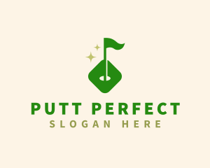 Golf Hole Flag logo design