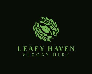 Natural Herbal Leaves logo design