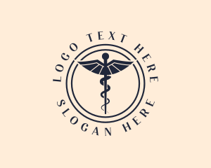 Doctor - Medical Caduceus Pharmacy logo design