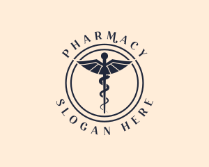 Medical Caduceus Pharmacy logo design