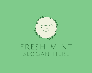 Mint - Nature Leaf Wreath logo design