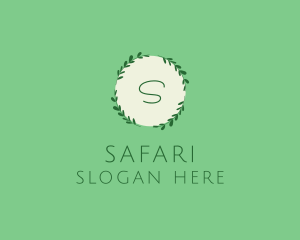 Vegan - Nature Leaf Wreath logo design