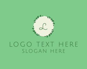 Cute - Nature Leaf Wreath logo design