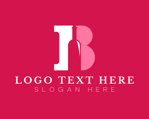 Letter B - Wine Bottle B logo design