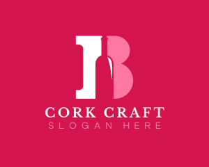 Cork - Wine Bottle B logo design