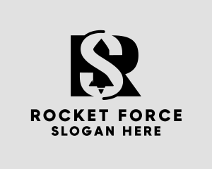 Missile - Rocket Letter SR Monogram logo design