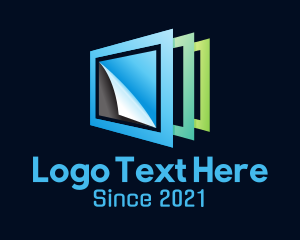 Pages - Paper Frame Pages logo design