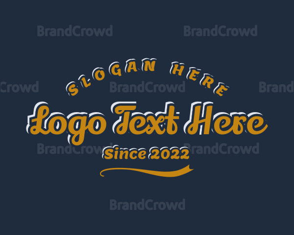 Retro Cursive Stroke Logo