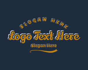 Retro Cursive Stroke Logo