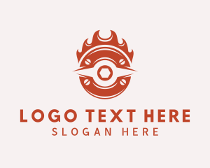 Mechanical - Red Flaming Mechanic logo design