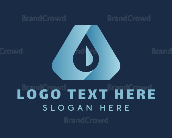 Blue Liquid Droplet Logo