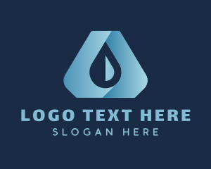 Water Treatment - Blue Liquid Droplet logo design