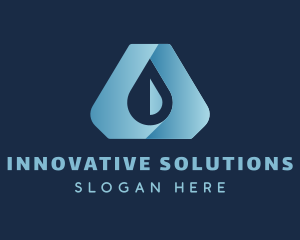 Blue Liquid Droplet Logo