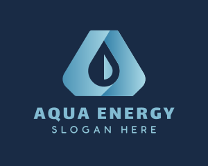 Hydropower - Blue Liquid Droplet logo design