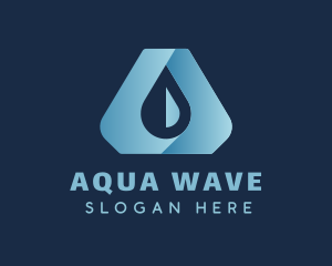 Blue Liquid Droplet logo design