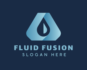 Blue Liquid Droplet logo design