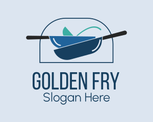 Frying - Pile Cooking Pans logo design