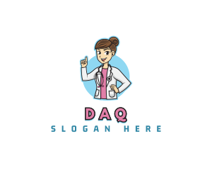 Woman - Female Doctor Stethoscope logo design