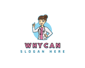 Medic - Female Doctor Stethoscope logo design