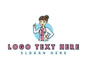 Medic - Female Doctor Stethoscope logo design