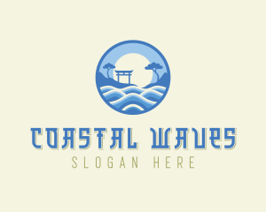 Shrine Waves Resort logo design