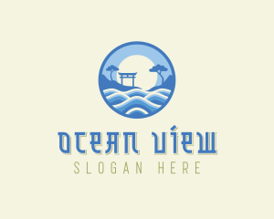 Shrine Waves Resort logo design