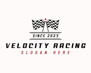 Racing Flag Automotive logo design