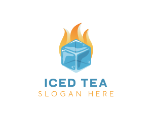 Ice Cube Fire logo design