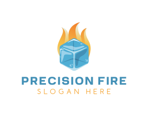 Ice Cube Fire logo design