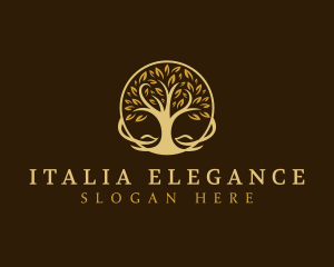 Elegant Tree Nature logo design