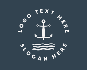 Ocean Travel - Classic Marine Anchor logo design