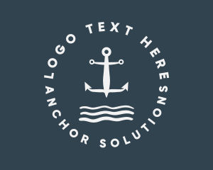 Classic Marine Anchor  logo design