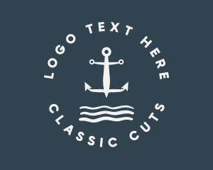 Classic Marine Anchor  logo design