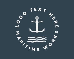 Classic Marine Anchor  logo design