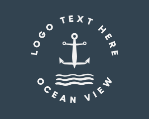 Classic Marine Anchor  logo design