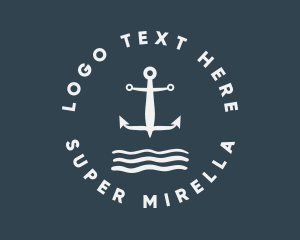 Sea - Classic Marine Anchor logo design