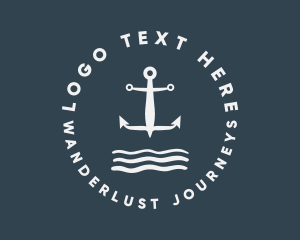 Travelling - Classic Marine Anchor logo design