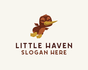 Little - Duck Duckling Bird logo design