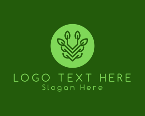 Symmetrical - Gardener Natural Plant logo design