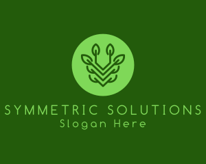 Symmetric - Gardener Natural Plant logo design