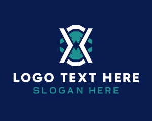 Ld - Modern Industrial Letter X logo design