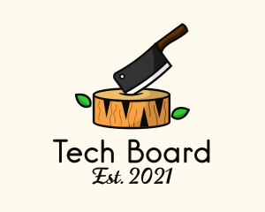 Chopping Board Cleaver logo design