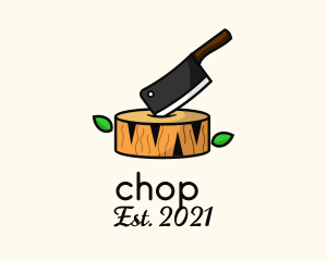 Chopping Board Cleaver logo design