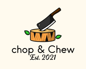 Chopping Board Cleaver logo design
