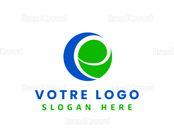 Modern Circle Letter E Logo