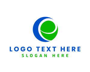 Letter E - Modern Circle Letter E logo design