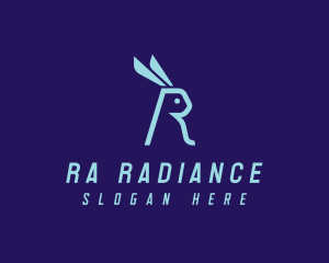 Rabbit Letter R  logo design