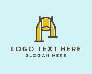 Fancy - Pipe Plumbing Letter A logo design