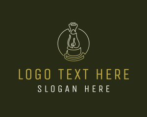 Sacrament - Monoline Lantern Light logo design