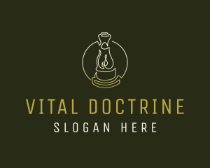 Doctrine - Monoline Lantern Light logo design